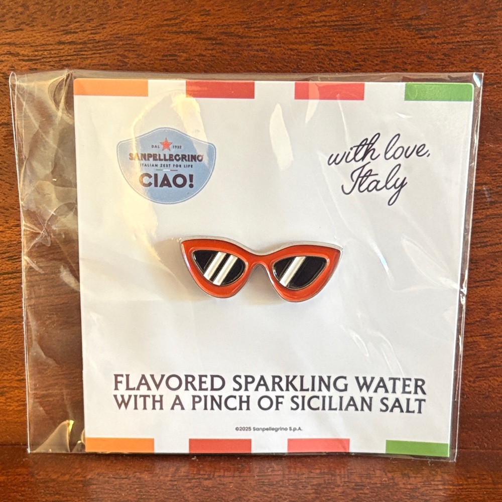 San Pelligrino Collectible Sunglasses Pin